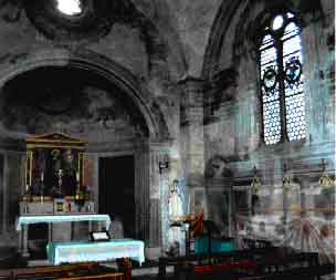 Interior view of San Salvatore in Ossibus